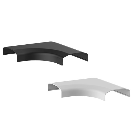 Brateck Plastic Cable Cover Joint L Shape Material:ABS Dimensions 127x127x21.5mm - Black thumbnail 2