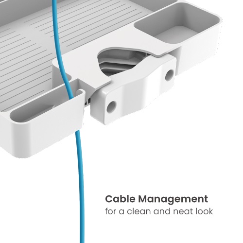 Brateck Pole Mounted Storage Shelf Easily mounted to Φ30-48mm (1.2"-1.9") poles (BLACK) 224x176x30mm (8.8"x6.9"x1.2" ) thumbnail 3