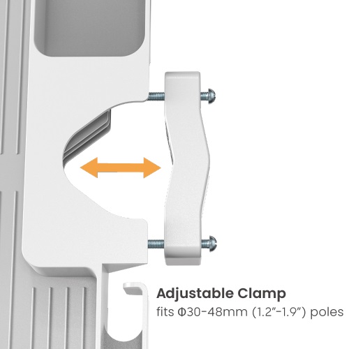Brateck Pole Mounted Storage Shelf Easily mounted to Φ30-48mm (1.2"-1.9") poles (BLACK) 224x176x30mm (8.8"x6.9"x1.2" ) thumbnail 4