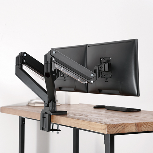 Brateck Dual Monitors Aluminum Heavy-Duty Gas Spring Monitor Arm Fit Most 17‘-35’ Monitors Up to 15kg per screen VESA 75x75/100x100 thumbnail 2