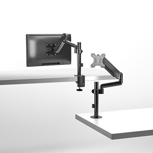 Brateck Single Monitor Pole-Mounted Gas Spring Monitor Arm Fit Most 17" - 32" Monitor Up to 9Kg Per screen VESA 75x75/100x100 gallery 2