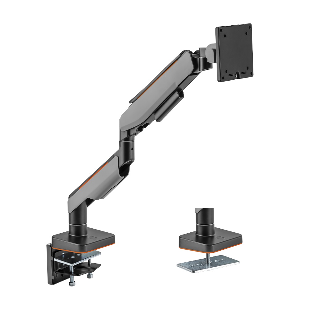 Brateck Single Heavy-Duty Gaming Monitor Arm Fit Most 17"-49" Monitor Up to 20KG, Fit Curved Monitor,  VESA 75x75,100x100