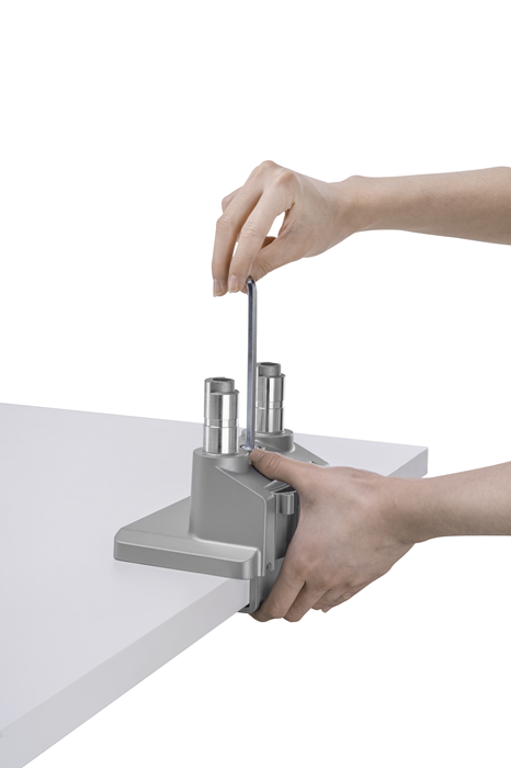 Brateck Dual Monitor Thin Gas Spring Monitor Arm Fit Most 17"-32" Monitors, Up to 9kg per screen VESA 75x75/100x100 Matte Silver thumbnail 3