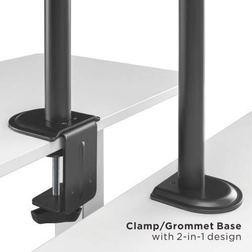 Brateck Dual-Monitor Steel Articulating Monitor Mount Fit Most 17"-32" Monitor Up to 20KG VESA 75x75,100x100(Black)(NEW) thumbnail 4