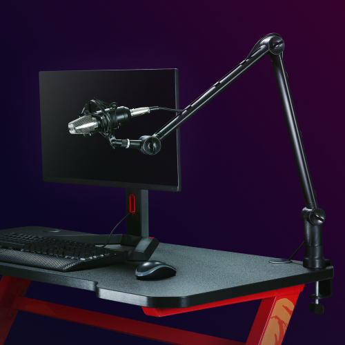 Brateck Professional Microphone Boom Arm Stand, 360° Rotatable Boom, Clip-On Cable Holder, Foldable Scissor Arm Design thumbnail 4