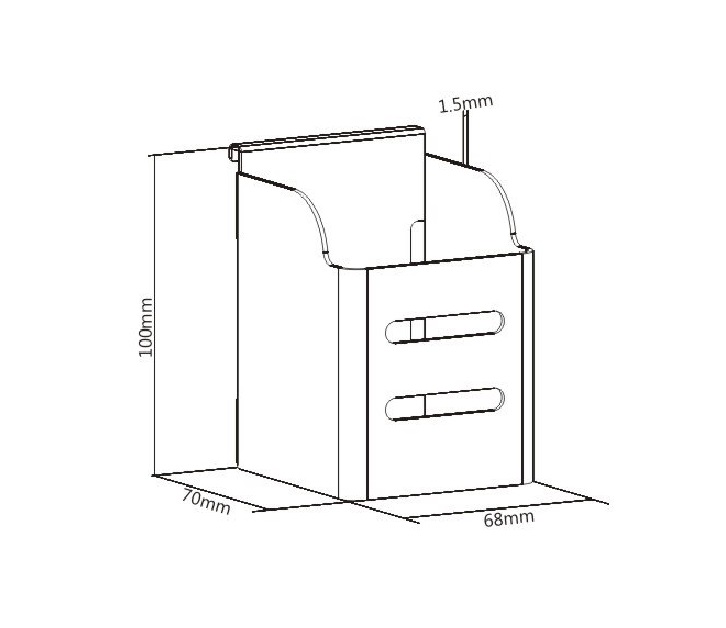 Brateck Pencil Cup,Dimensions 68x70x100mm, Weight Capacity:1kg, Make additional storage for less desktop clutter thumbnail 2